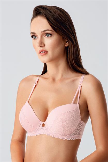 Push Up Dantel Detaylı Sütyen C18415 Pudra