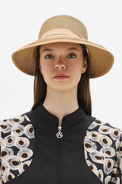 Straw Beach Hat with Visor Y25730-27