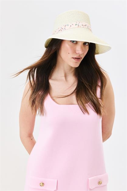 Straw Beach Hat with Visor Y25730-28