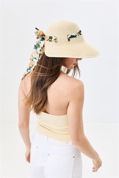 Straw Beach Hat with Visor Y25730-29