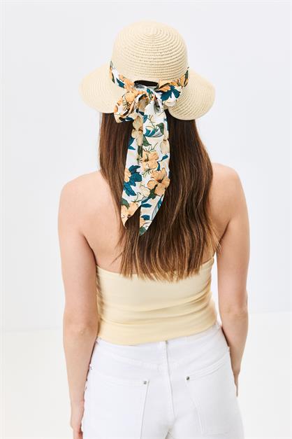 Straw Beach Hat with Visor Y25730-29