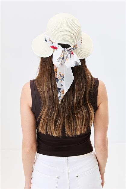 Straw Beach Hat with Visor Y25730-29