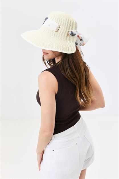 Straw Beach Hat with Visor Y25730-29