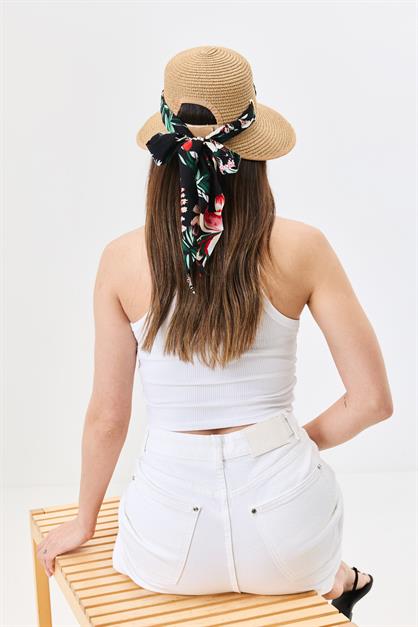Straw Beach Hat with Visor Y25730-29