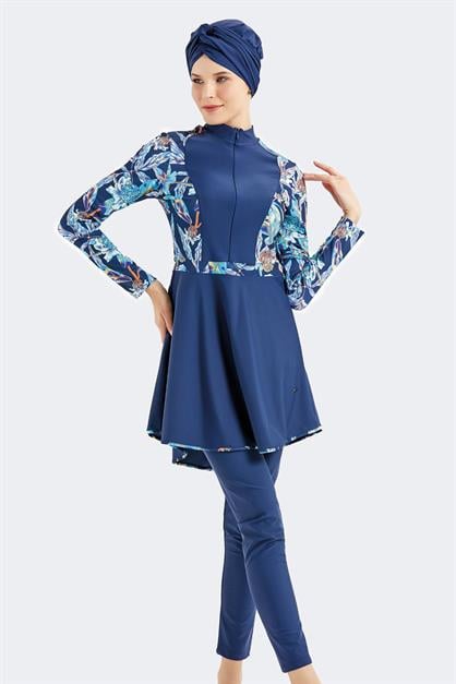 Full Covered 4-piece Modest Swimwear C14013