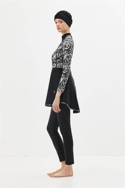 Full Covered 4-piece Modest Swimwear C14013