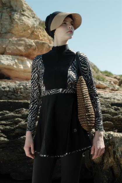 Full Covered 4-piece Modest Swimwear C14013