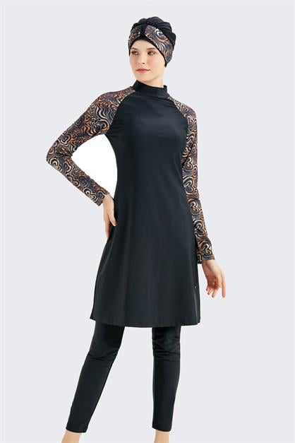 Full Covered 4-piece Modest Swimwear C14020