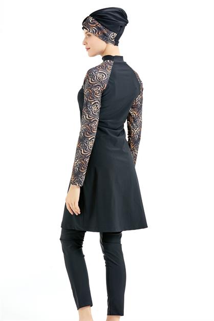 Full Covered 4-piece Modest Swimwear C14020