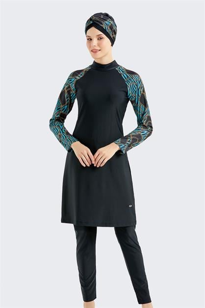 Full Covered 4-piece Modest Swimwear C14020