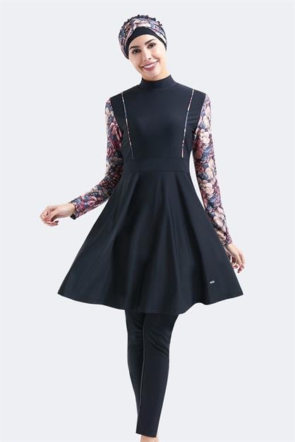 Full Covered 4-piece Modest Swimwear C14035