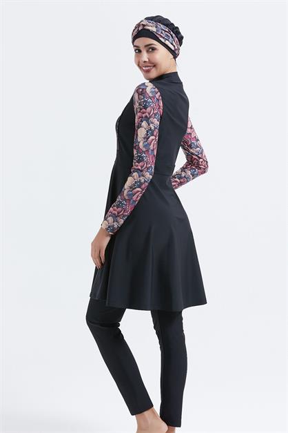 Full Covered 4-piece Modest Swimwear C14035