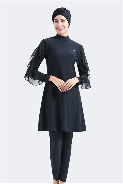 Full Covered 4-piece Modest Swimwear C14052