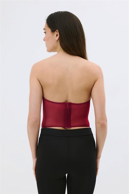 Sheer Lace Strapless Bustier - Sexy Floral Lace Corset Top - Style 6003