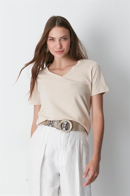 V-Neck Short Sleeve 2-Pack Basic T-Shirt 962