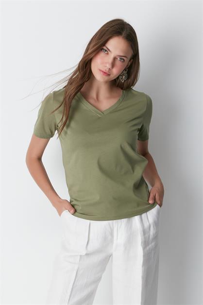 V-Neck Short Sleeve 2-Pack Basic T-Shirt 962