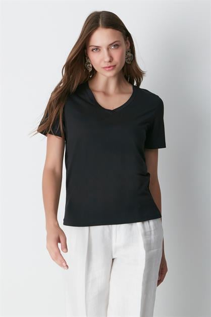 V-Neck Short Sleeve 2-Pack Basic T-Shirt 962