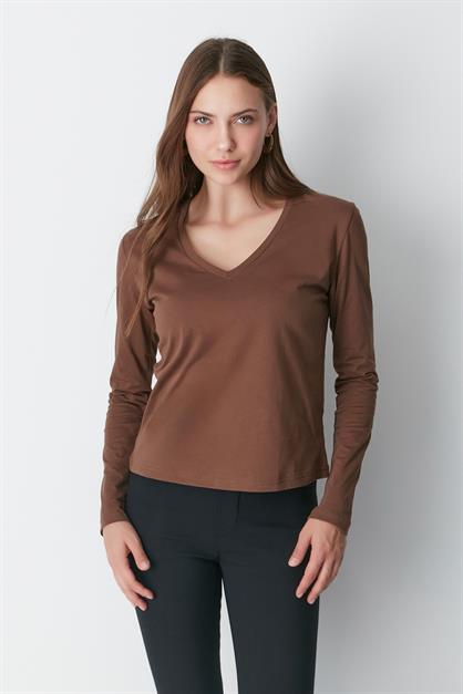 V-Neck Long Sleeve 2-Pack Basic T-Shirt 954