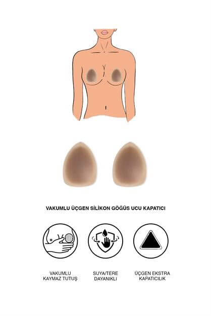 Vacuum Triangle Silicone Nipple Concealer 7235