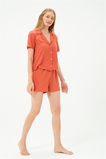 Viscose Shirt and Shorts Set 9156 
