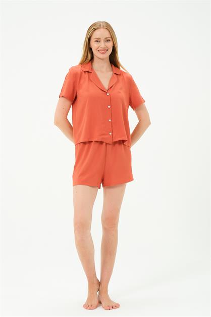 Viscose Shirt and Shorts Set 9156 