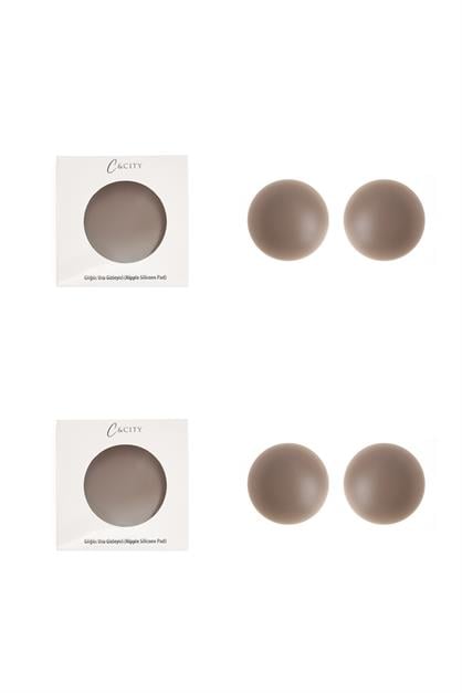 Adhesive-Free Vacuum Silicone Concealer Nipple  2-Pack Dark Skin