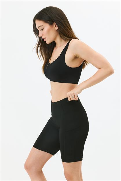 High-Waisted Double-Pocket Short Leggings 9417