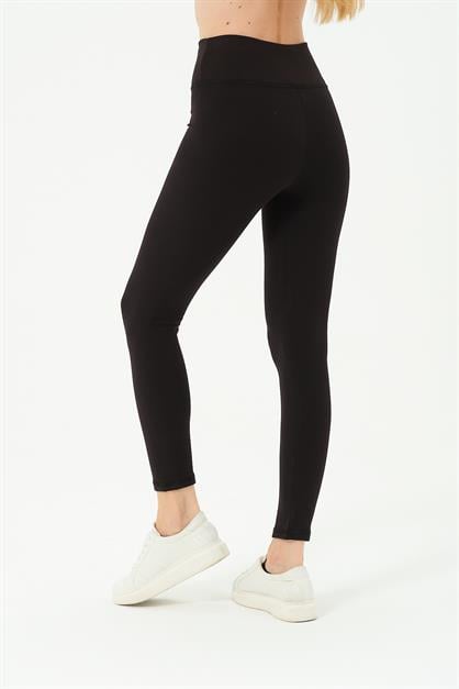Fleece-Lined Ribbed Stretch Knit Leggings C17009 