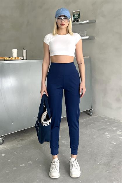 High Waist Cuffed Jogger Sweatpants 811
