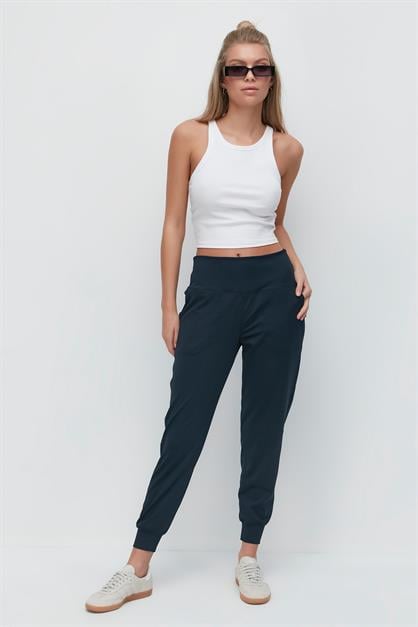 High Waist Cuffed Jogger Sweatpants 811