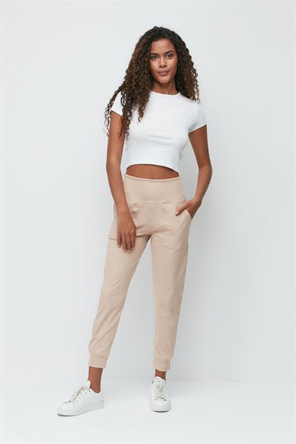 High Waist Cuffed Jogger Sweatpants 811