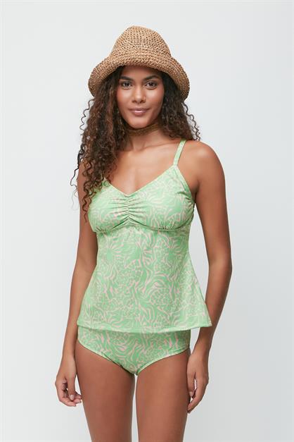 High-Waisted Long Tankini 7741