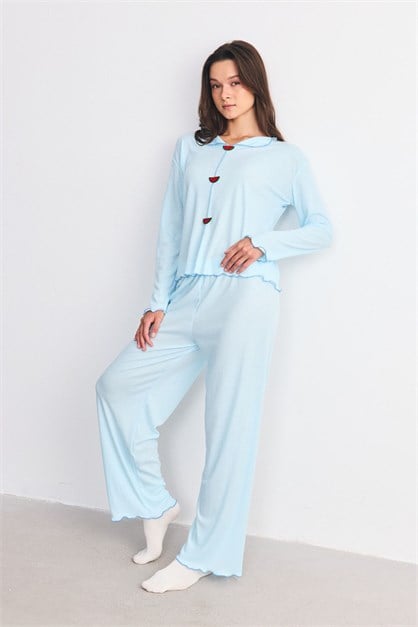 Yumuşak Dokulu Kaşkorse Pijama Takımı Karpuz