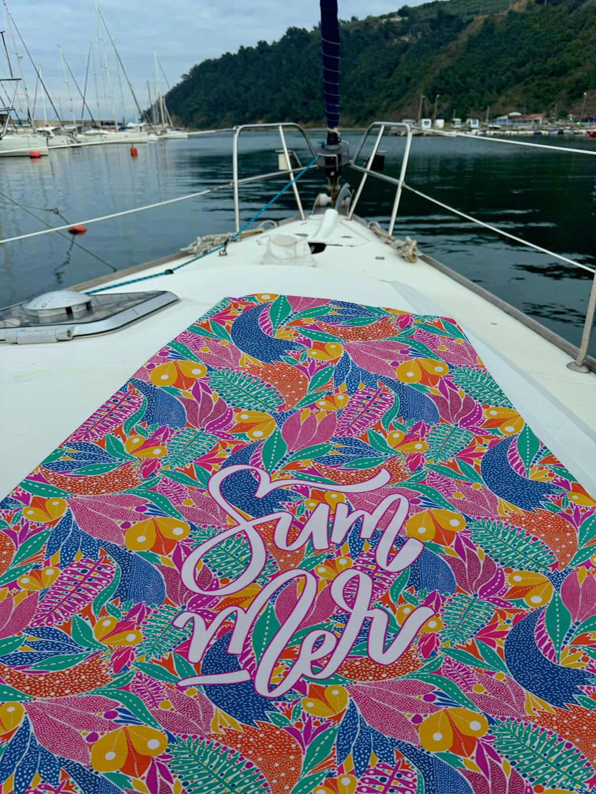 seaページ Dijital Baskılı Plaj Havlusu C12022-1 K-76