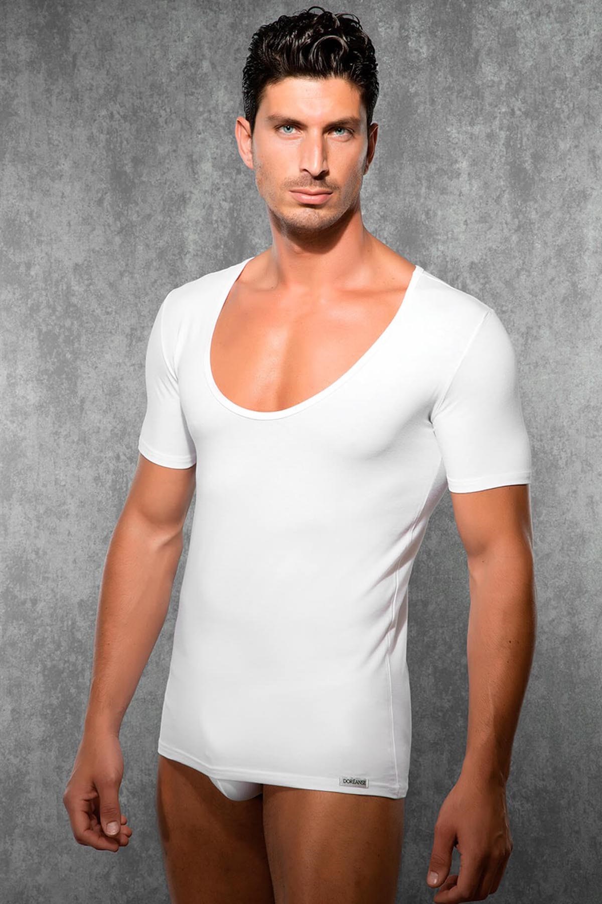 Doreanse 2520 Erkek T-Shirt Beyaz