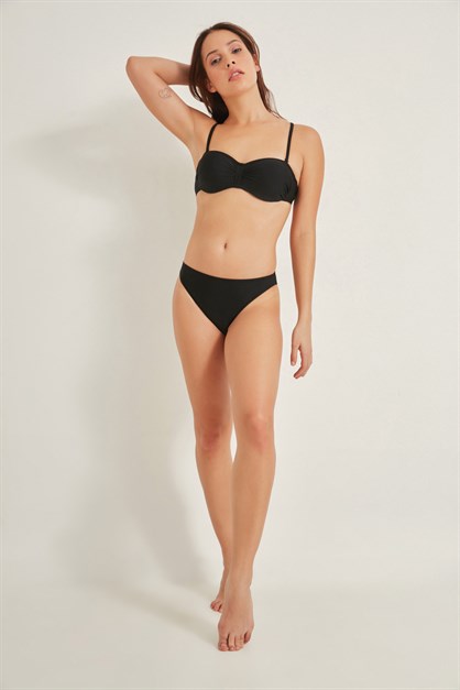C&City Kadın Tek Alt Bikini Slip 3011 Siyah