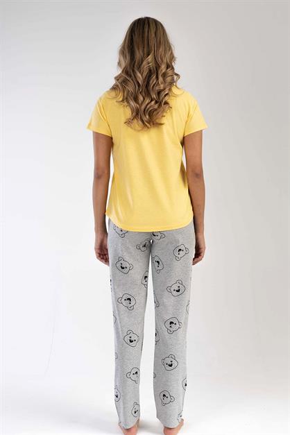 C&City Kısa Kol Pijama Takım Sarı-441021