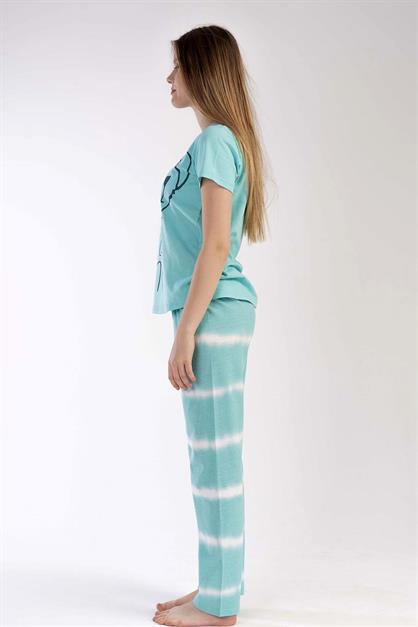 C&City Kısa Kol Pijama Takım Yeşil-441027