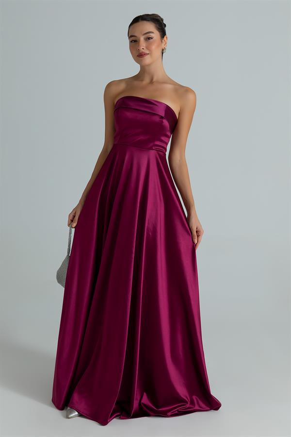 Askılı Saten Abiye - MÜRDÜM