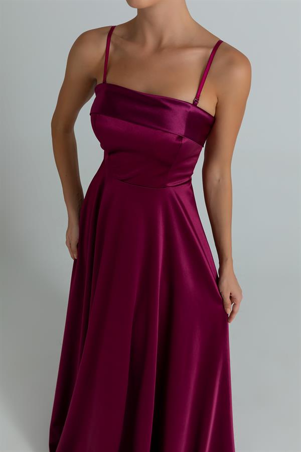 Askılı Saten Abiye - MÜRDÜM