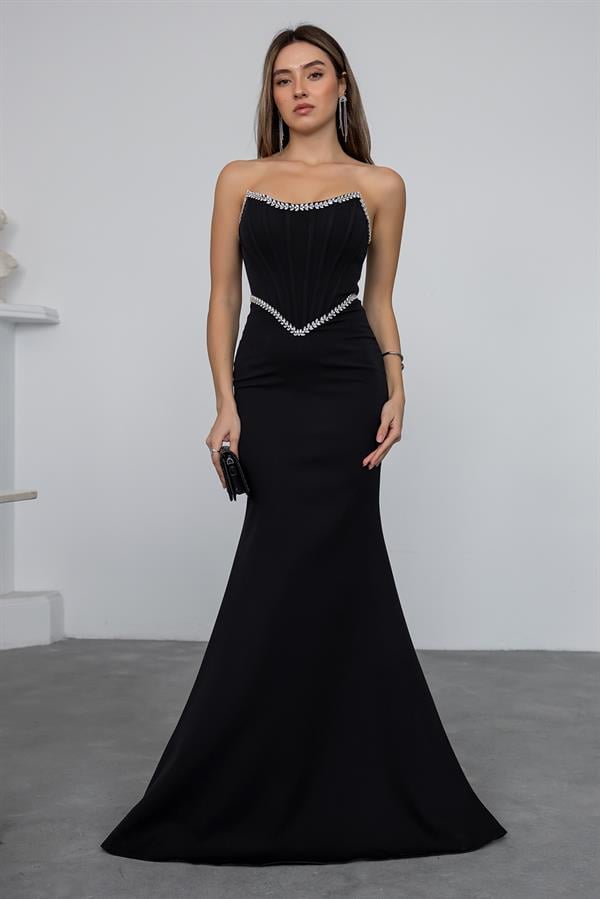 Balenli Su Yolu Abiye - SİYAH