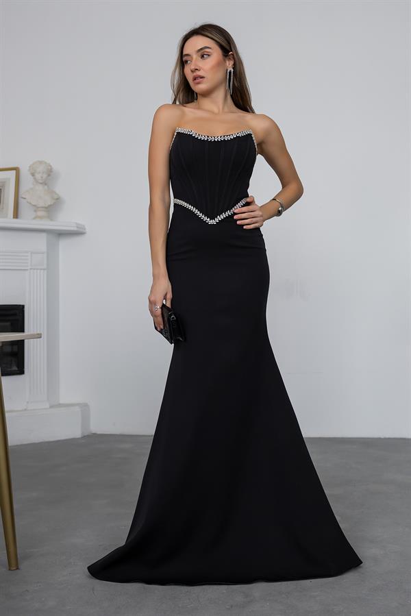 Balenli Su Yolu Abiye - SİYAH