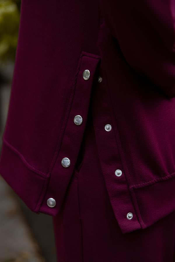 Çıtçıtlı Modal Takım - BORDO