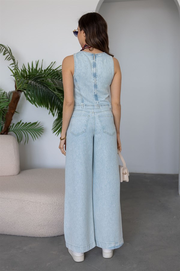 Denim İkili Takım - BUZ MAVİ