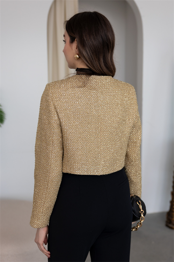 Dokulu Ceket - GOLD