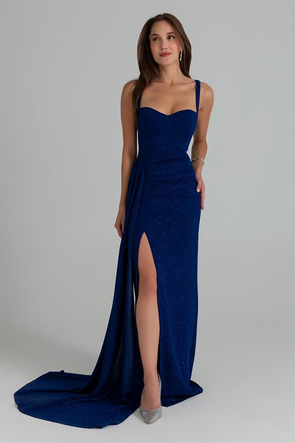 Drapeli Simli Abiye - SAKS