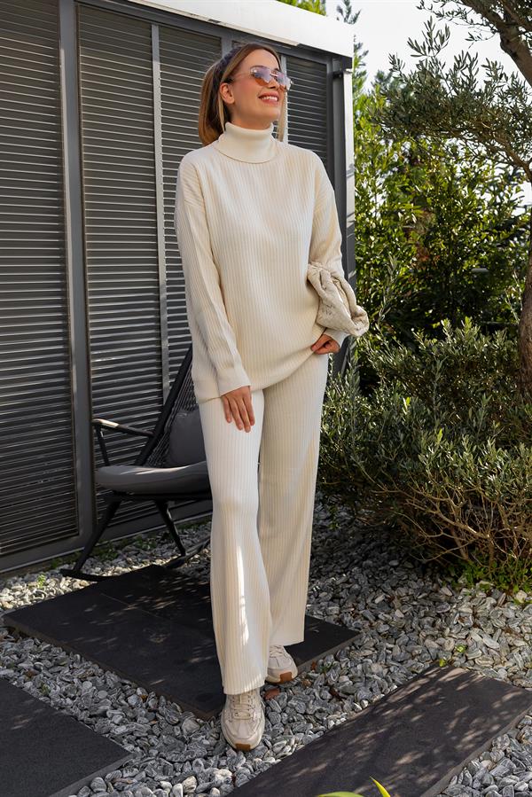 Fitilli Tam Balıkçı Takım - KREM