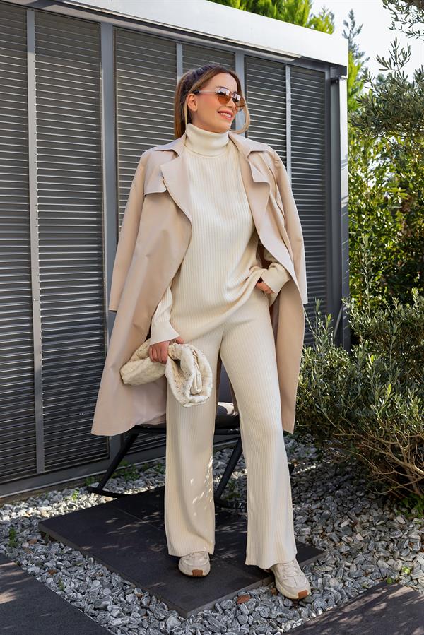 Fitilli Tam Balıkçı Takım - KREM