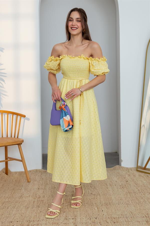 Gipeli Brode Elbise - SARI