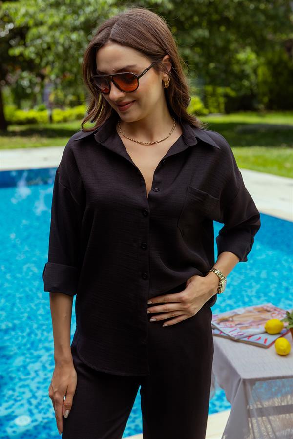 Gömlek Pantolon Takım - SİYAH